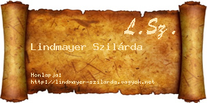 Lindmayer Szilárda névjegykártya